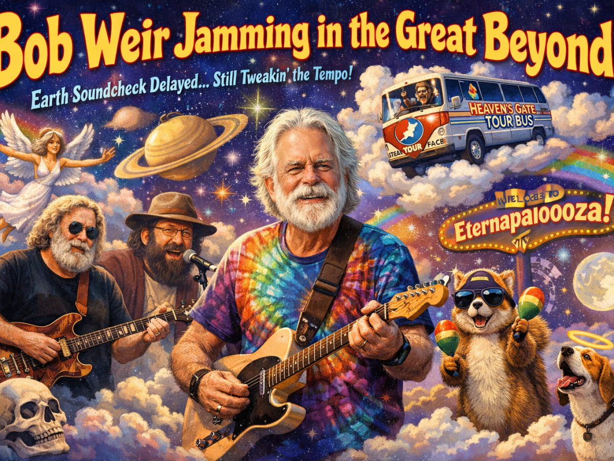 Bob Weir Seen Jamming with Cosmic Dead & Company in the Great Beyond — Earth Soundcheck Running Three Days Late