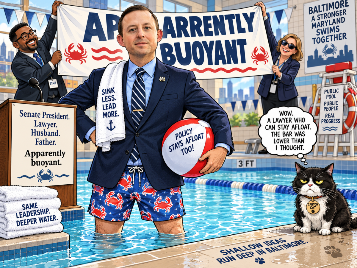 Bill Ferguson Reveals He Is Also a Swimmer, Maryland Immediately Names Pool After Him