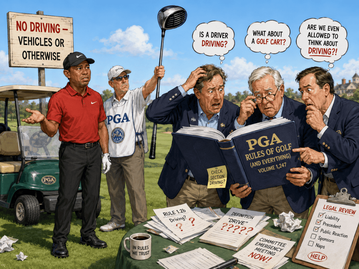 PGA Scrambles to Rewrite Rulebook After Tiger Woods Legally Barred From Using Drivers of Any Kind
